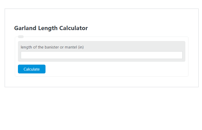 garland length calculator