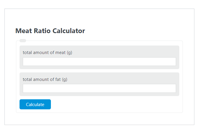meat ratio calculator