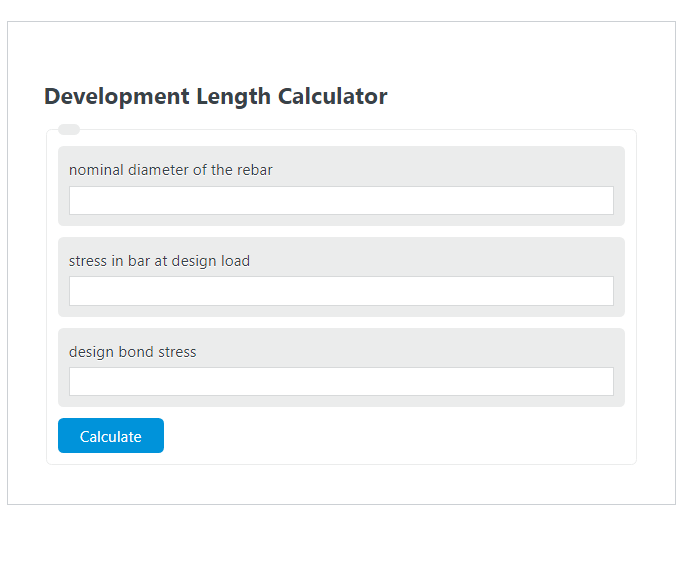 development length calculator