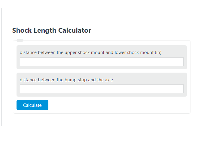 shock length calculator
