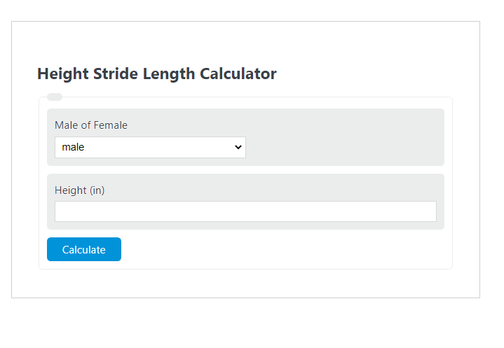 height stride length calculator