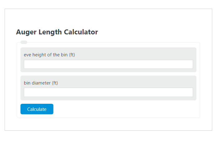 auger length calculator