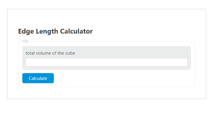 edge length calculator