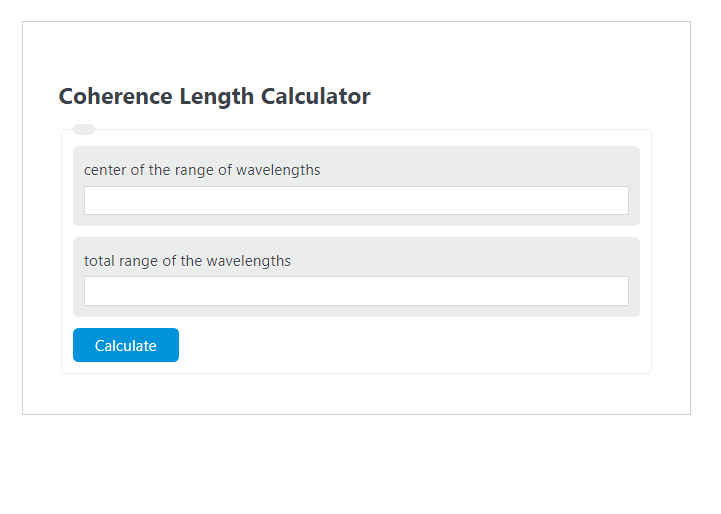 coherence length calculator