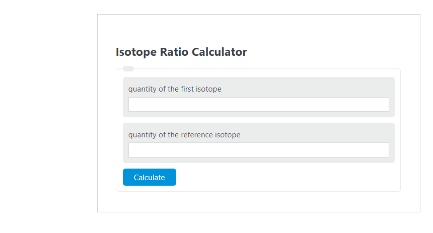isotope ratio calculator