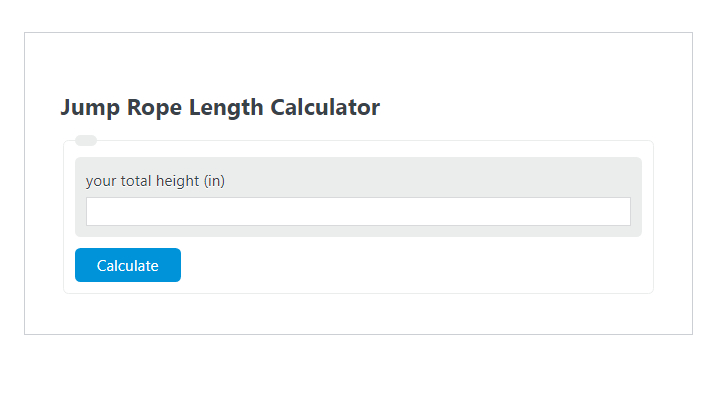 jump rope length calculator