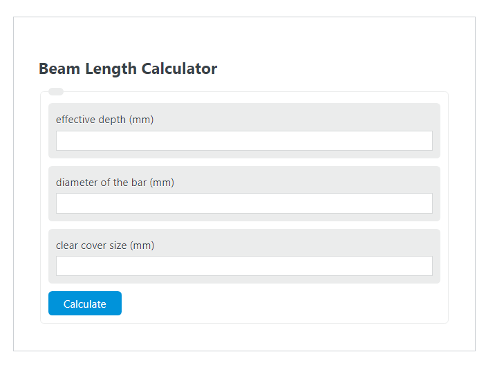 beam length calculator