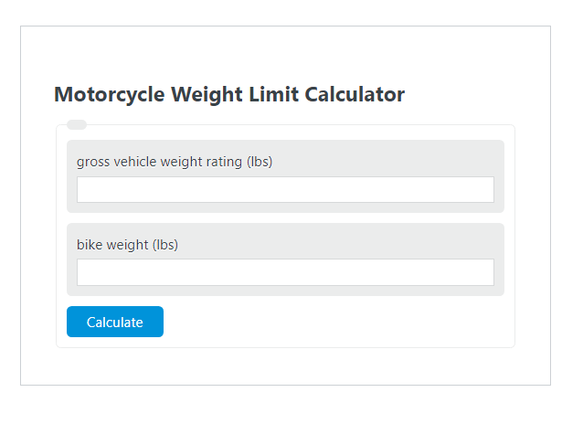 motorcycle weight limit calculator