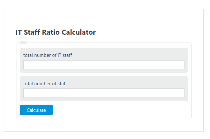 IT staff ratio calculator