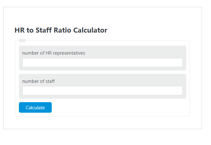 hr to staff ratio calculator