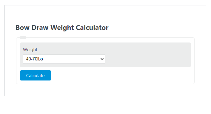 bow draw weight calculator