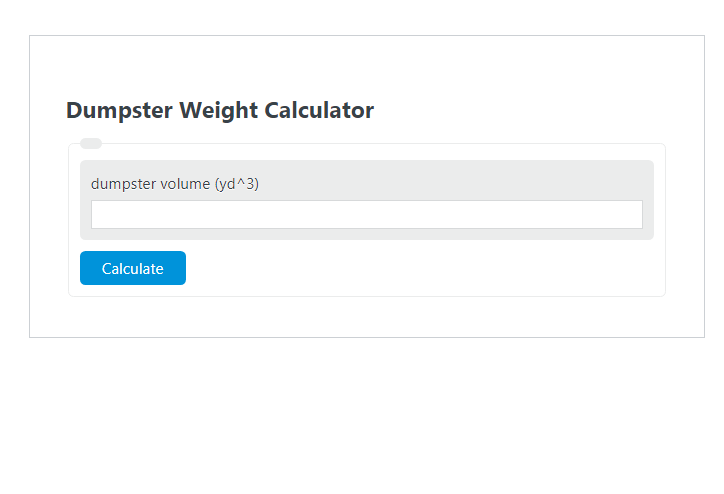 dumpster weight calculator