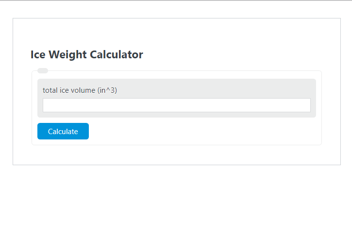 ice weight calculator