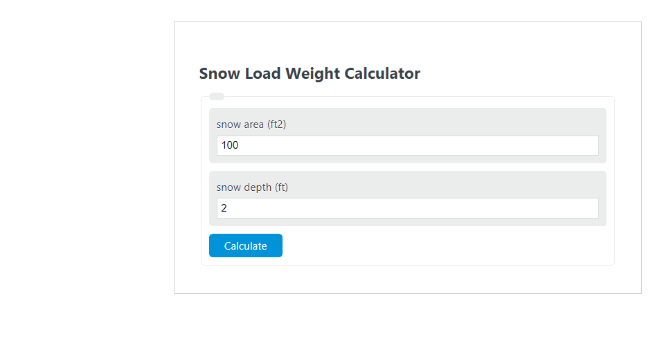 snow load weight calculator