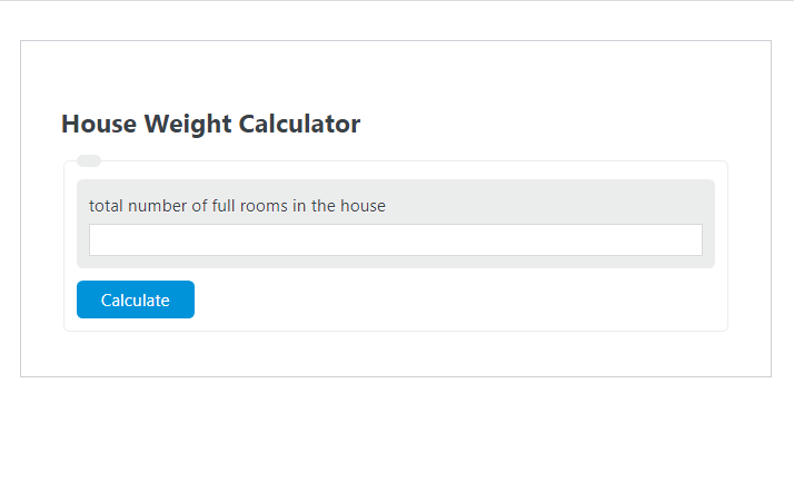 house weight calculator
