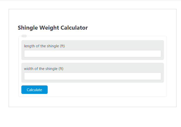 shingle weight calculator