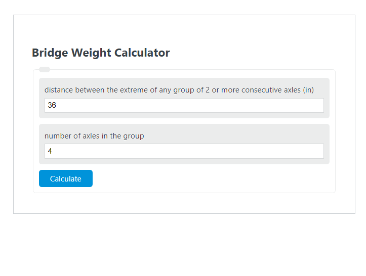 bridge weight calculator