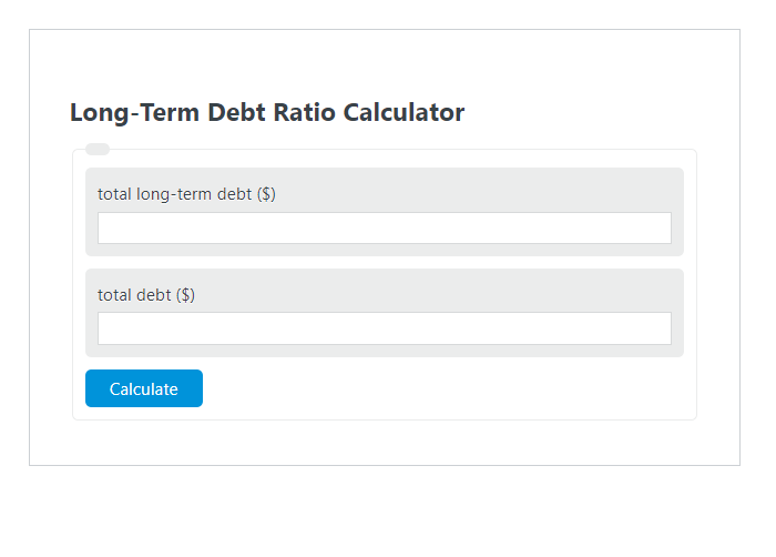 long-term debt ratio calculator