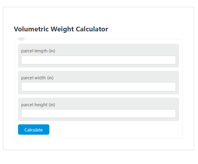 volumetric weight calculator