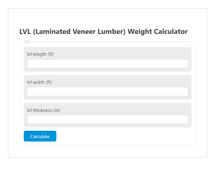 lvl weight calculator
