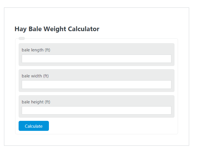 hay bale weight calculator