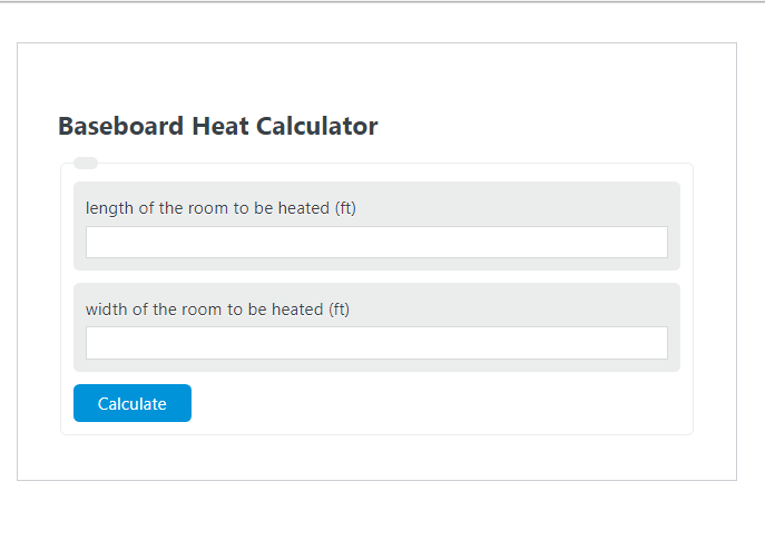 baseboard heat calculator