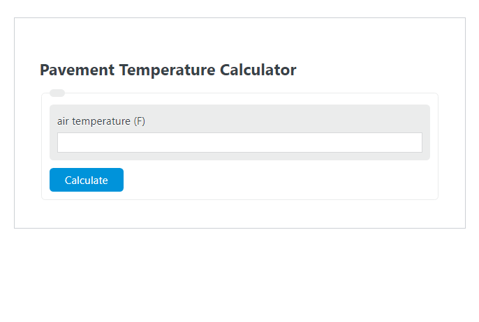 pavement temperature calculator