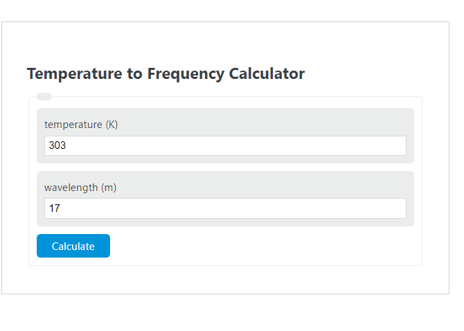 temperature to frequency calculator