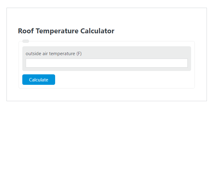 roof temperature calculator