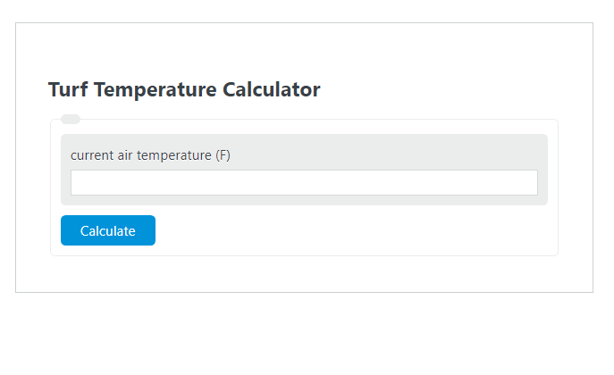 turf temperature calculator