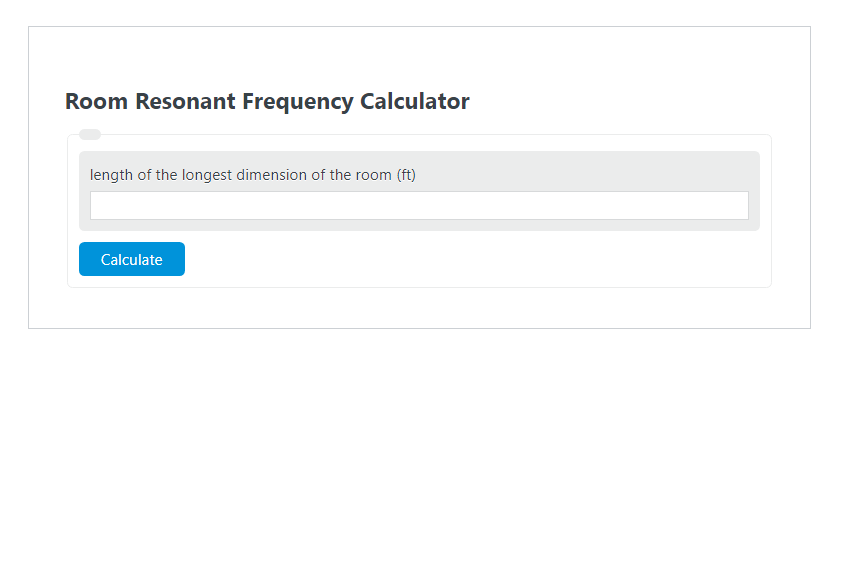 room resonant frequency calculator