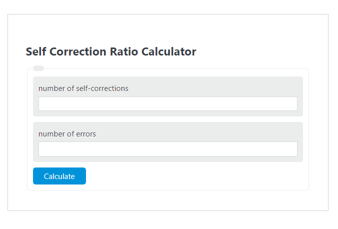 self correction ratio calculator