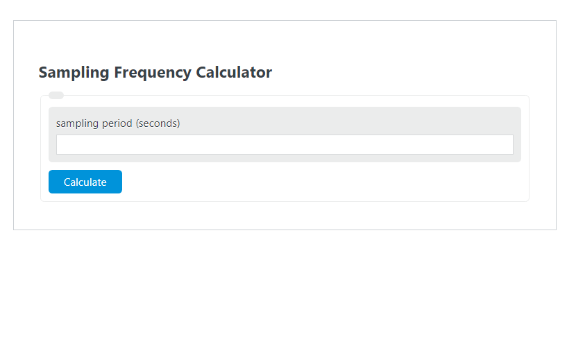 sampling frequency calculator