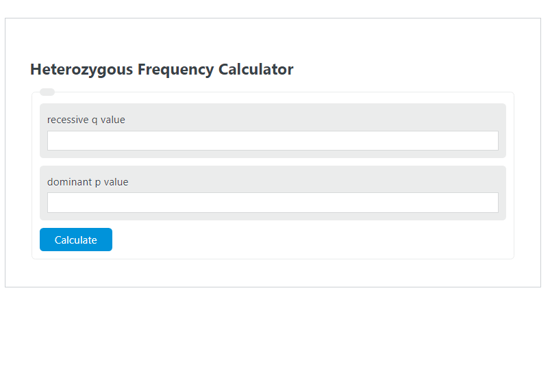 heterozygous frequency calculator
