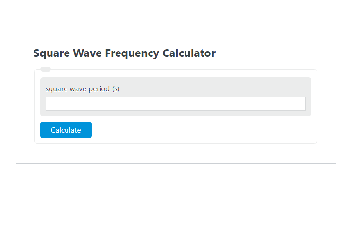 square wave frequency calculator