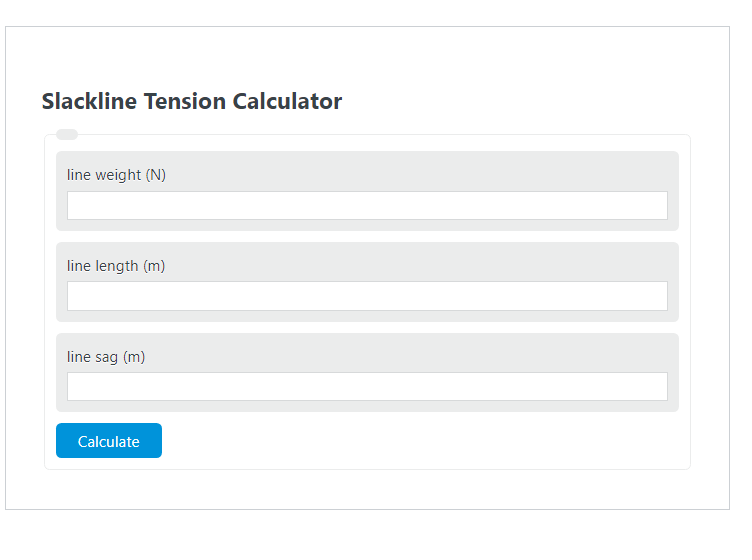 slackline tension calculator