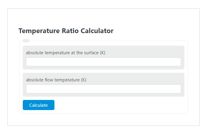temperature ratio calculator