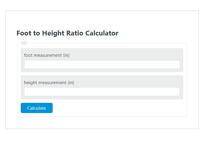 foot to height ratio calculator