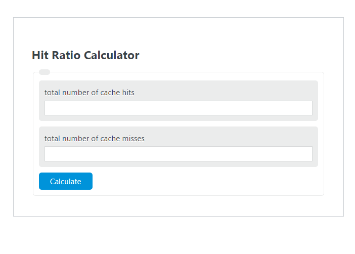 hit ratio calculator