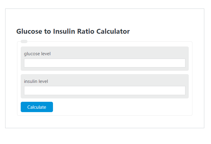 glucose to insulin ratio calculator