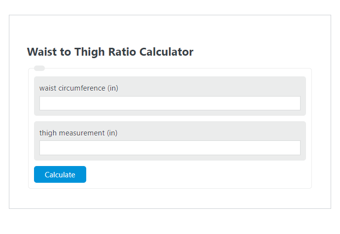 waist to thigh ratio calculator