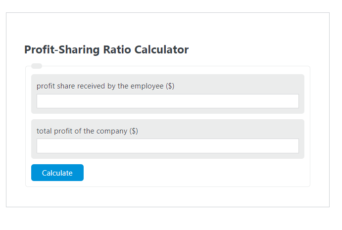 profit-sharing ratio calculator