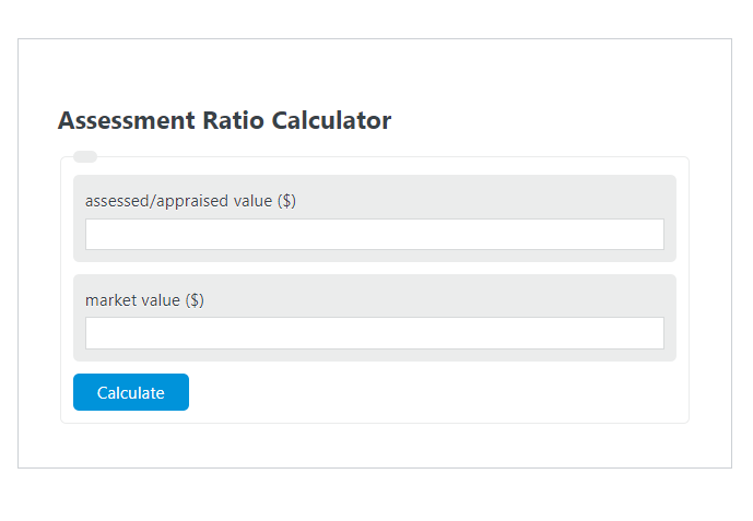 assessment ratio calculator