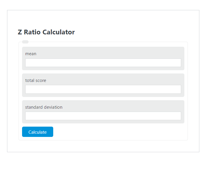z ratio calculator