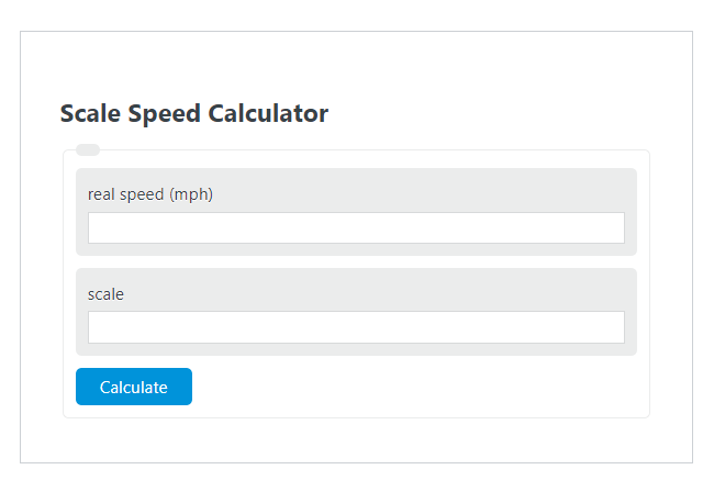 scale speed calculator
