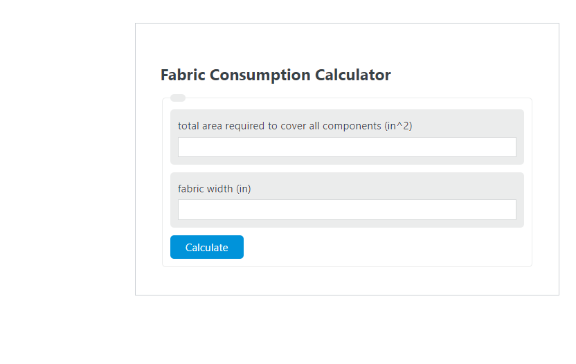 fabric consumption calculator