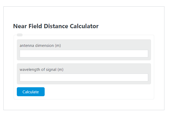 near field distance calculator