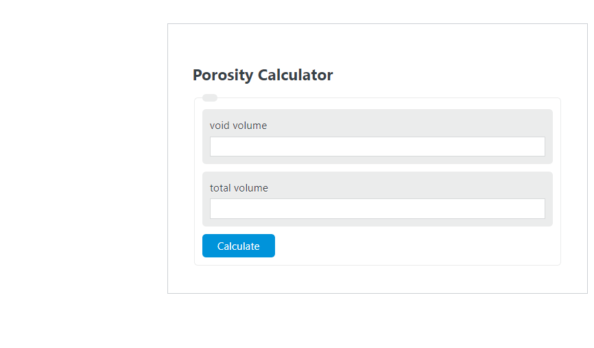 porosity calculator