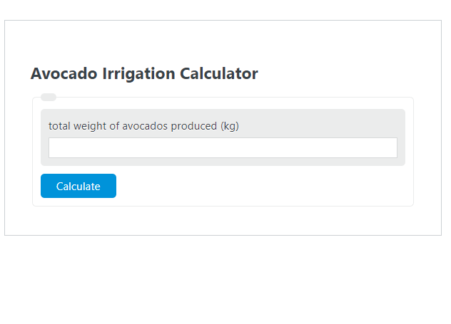 avocado irrigation calculator
