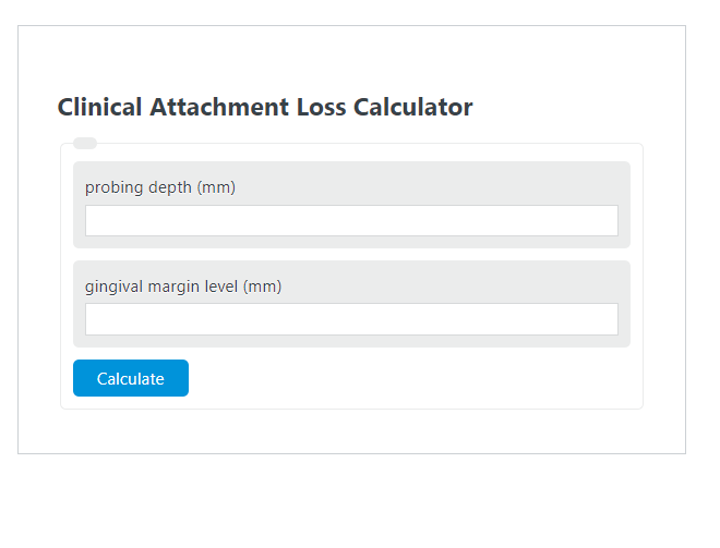 clinical attachment loss calculator